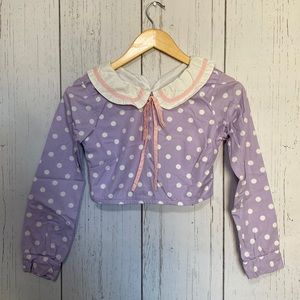 Kawaii Purple Crop Top